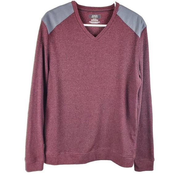 Alfani Men Shirt Size M Shoulder Elbow Patch Regular Fit Smart Casual Utility - Picture 1 of 6